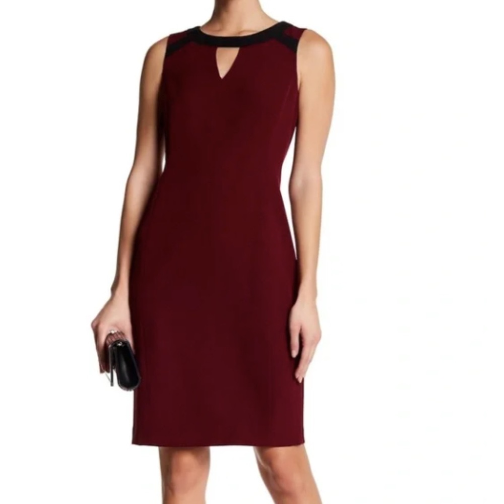 New Kasper Keyhole Sleeveless Sheath Dress Size 2